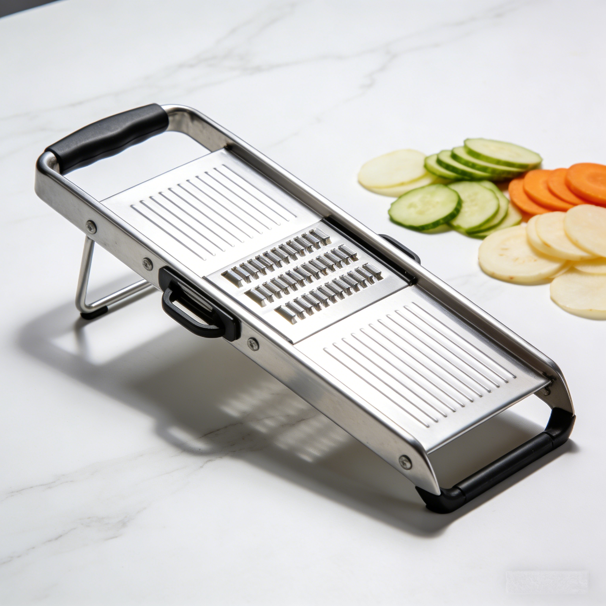 MultiSlice Pro: The Stainless Steel 3-in-1 Mandoline Slicer