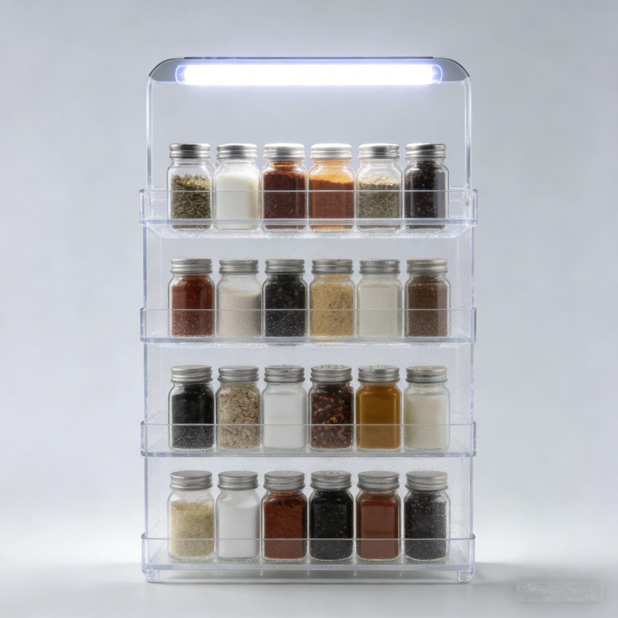 GlowStack Spice Tower: The Illuminated Acrylic Multi-Tier Spice Rack