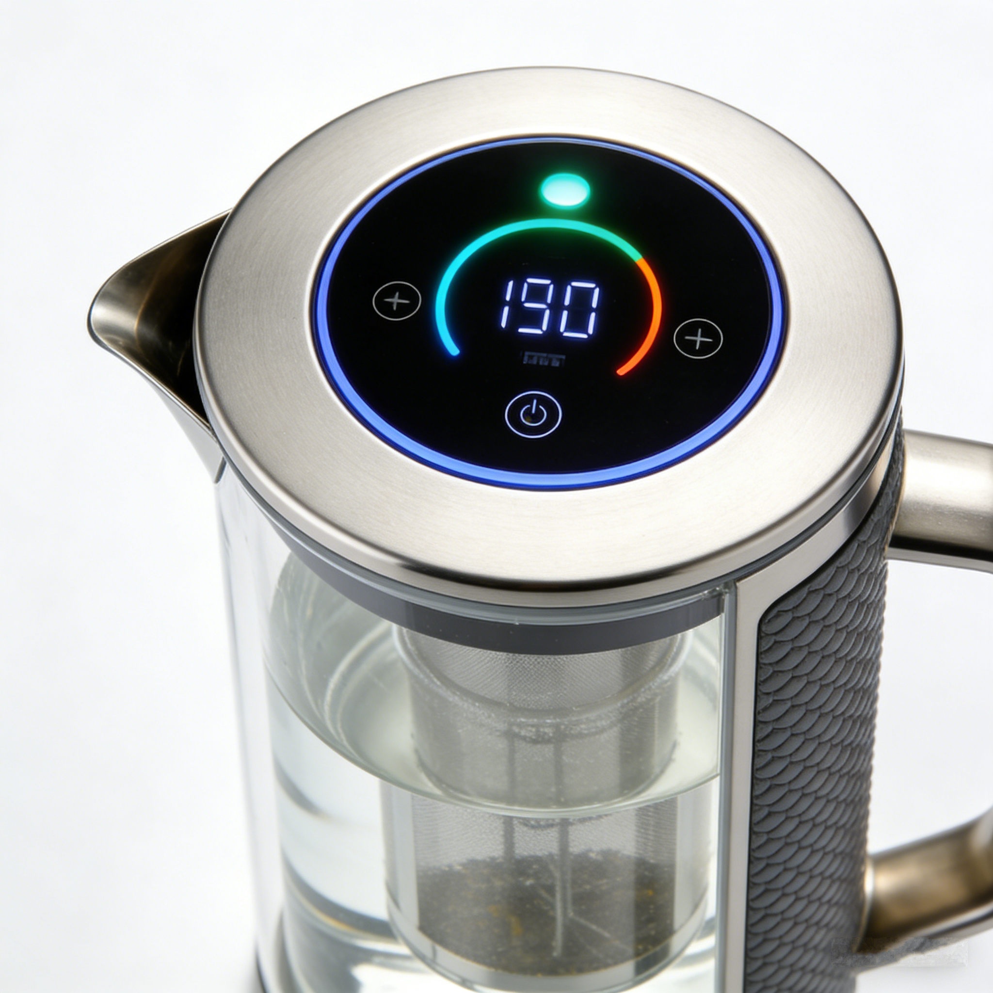 BrewTemp Smart Kettle: The Glass Electric Tea Kettle with Filter & Temperature Control